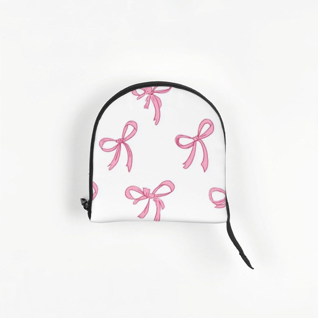 Travel friendly pink dog carrier folded for storage