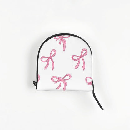 Travel friendly pink dog carrier folded for storage