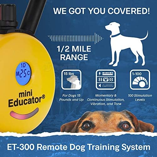 Side profile of Educator ET-300 collar receiver on dog neck