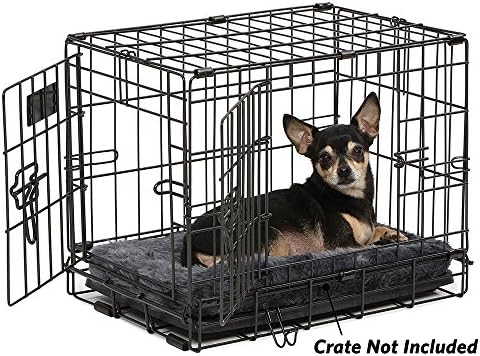 MidWest Homes for Pets QuietTime XXS Dog Bed - Gray Faux Fur Bolster, Ultra-Soft and Machine Washable, Fits 18-Inch Crates and Carriers, for Small Dogs and Cats - Image 4