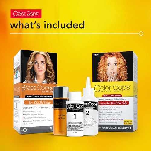 Color Oops ammonia free bleach free hair dye remover kit components displayed