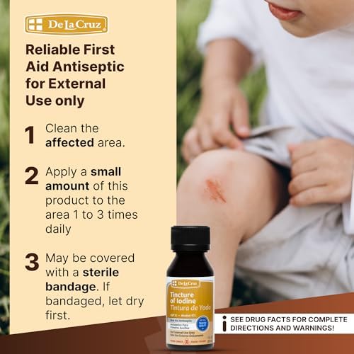 Packaging details of USA imported De La Cruz first aid iodine