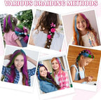 Girl using Kidzkube gem stamper to apply rhinestones to hair