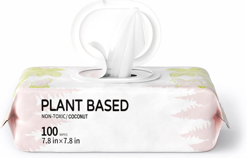 Immhabi tear resistant cross woven dog face and body wipes