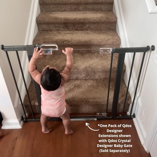 Package of two Qdos safety gate accessories in slate