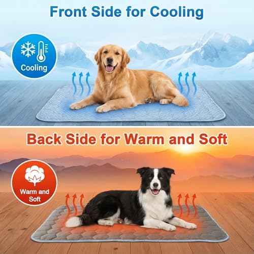 Lesguyor dog cooling mat laid flat inside a standard metal pet crate.
