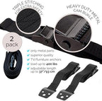 Child safety flat screen television straps close up shot.