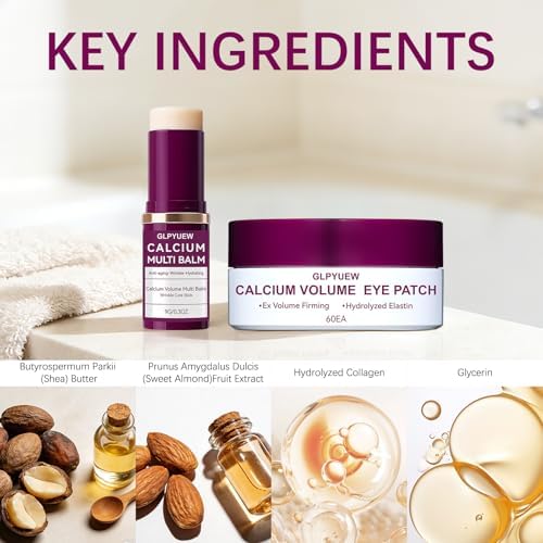 Korean skincare dual eye care routine kit showing packaging and textures