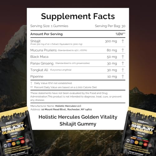 Authentic USA-sourced health supplement bottle back label