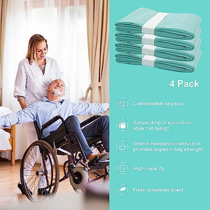 Zippland lightly scented continuous roll diaper liner being tied at the bottom