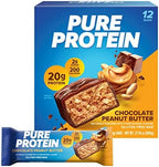 Pure Protein Chocolate Peanut Butter Protein Bars – 20g Protein, 3g Sugar, 190 Calories (12 count) Low Sugar* High Protein Snack - Gluten Free - Perfect for a Healthy Snack - Image 2