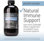 Peaceful Mountain Ionic Colloidal Silver amber glass bottle packaging