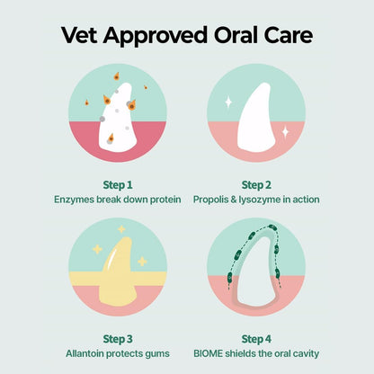 Natural brushless dog toothpaste safe to swallow close up view