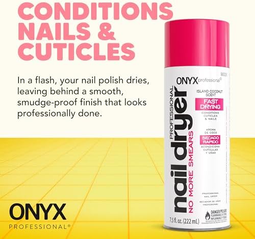 Onyx Professional nail spray bottle in a home salon setting