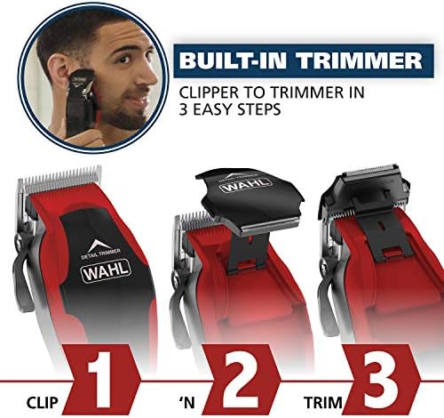 Wahl corded electric hair clipper showing the thumb-adjustable taper control lever on the side