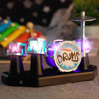 Compact portable finger touch drum set for kids and adults