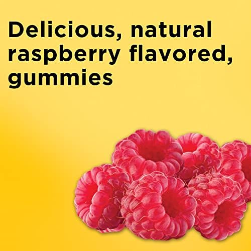 Nature Made Iron raspberry flavored dietary supplement side view showing supplement facts