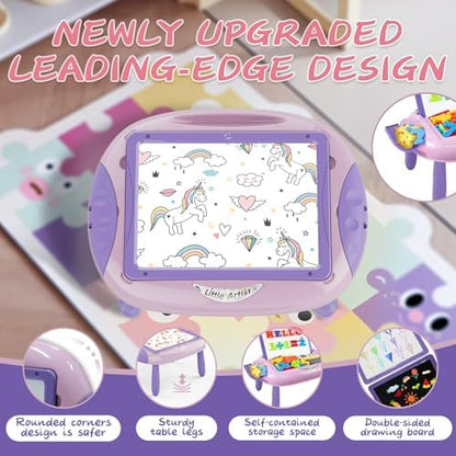 Cokzer drawing board with removable legs and storage
