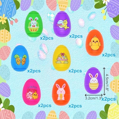 Cenmeytoy Easter egg spinner toys with bunny and chick patterns
