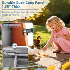 FunXplore Duck Coop Outdoor Weatherproof Wooden Duck House for Outside Small Animal Pet Hutch with Asphalt Roof Elevated Legs Pull-Out Tray Suitable for Other Poultry Chickens & Quails - Image 4