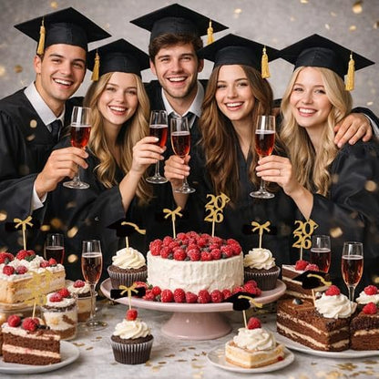 Close up of OHOME 36 piece graduation dessert picks