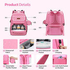 Maelstrom large capacity baby bag displayed with included changing pad