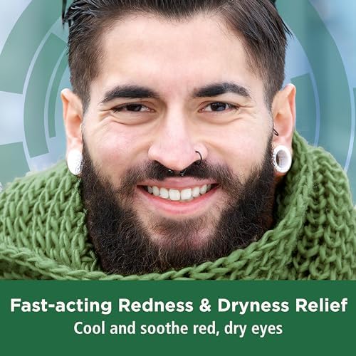 Rohto cooling eye drops bottle with free angle nozzle for easy administration.