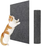 ENONCI cat wall scratcher mat being trimmed with scissors to fit a couch