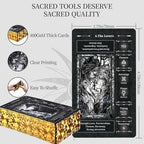 Rigid custom designed stained glass style collector box for tarot card storage