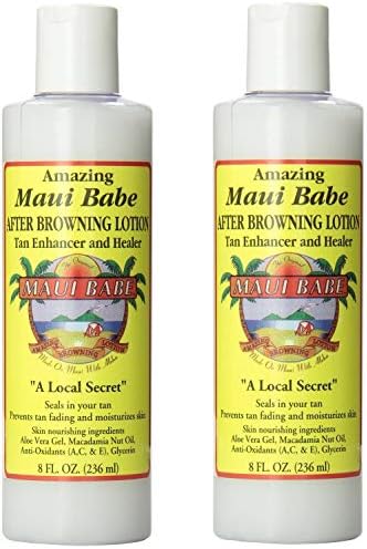 Two pack of Maui Babe After Browning Lotion for tan enhancement