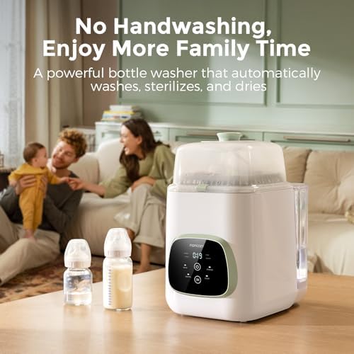 Momcozy KleanPal Pro dual-layer rack holding baby bottles