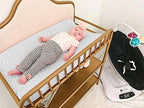 BaeBae Goods pure cotton changing pad sheet close up fabric view