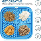 Dog and cat feeding mat with peanut butter spread
