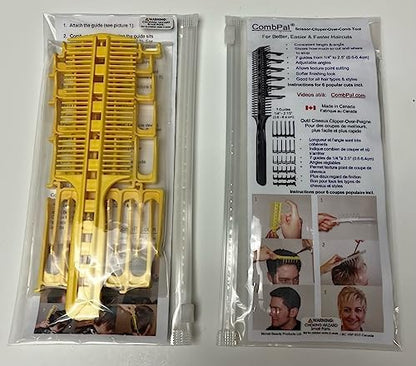 CombPal hair tool kit components including guides and comb