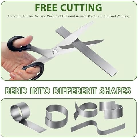 Havansidy heavy malleable metal strips for aquascaping and live plant fixation