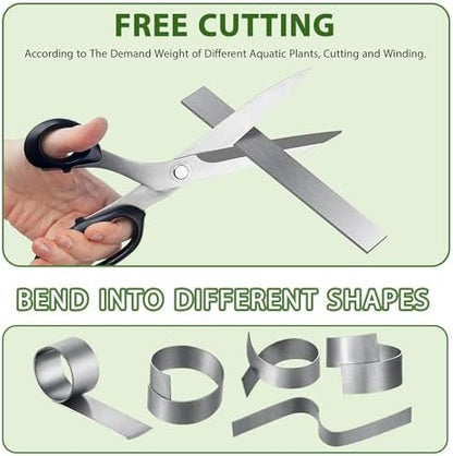 Havansidy heavy malleable metal strips for aquascaping and live plant fixation