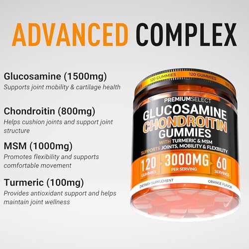 Extra strength 3000mg glucosamine gummies supplement facts panel