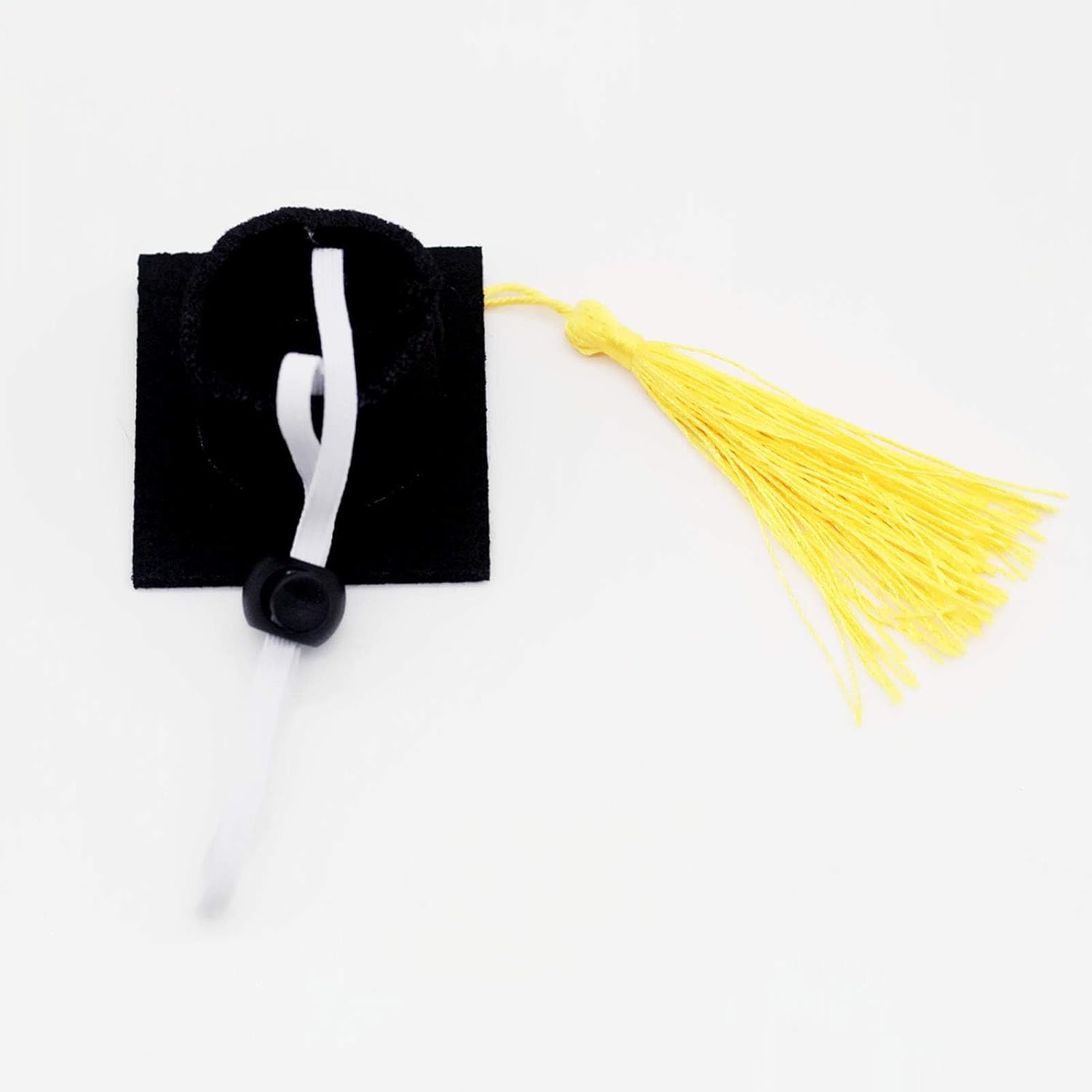 Adjustable elastic strap detail on Soochat miniature pet bachelor cap