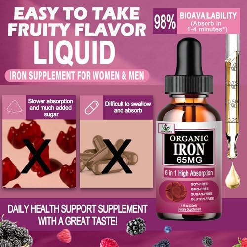 Vita Letuo liquid iron supplement bottle next to fresh citrus fruits highlighting vitamin C infusion.