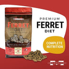 Close up of slow cooked protein pellets for ferrets
