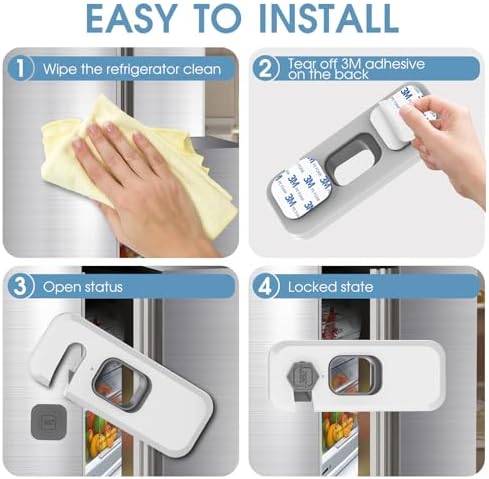 2 pack adhesive baby proofing locks for drawers