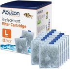 Aqueon large filter cartridges box packaging showing dual sided dense floss and carbon