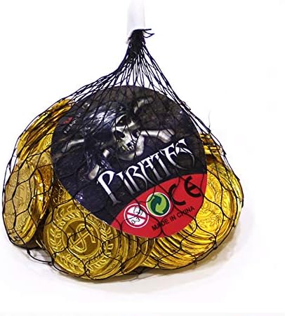 SNAPPSY pirate theme props pack displayed inside a clear bag to highlight the bulk quantity of play currency.