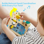 Lalalark Travel Toy compact side view illustrating the portable dimensions and durable construction.