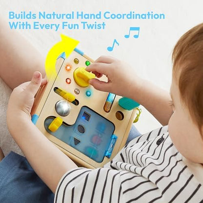 Lalalark Travel Toy compact side view illustrating the portable dimensions and durable construction.