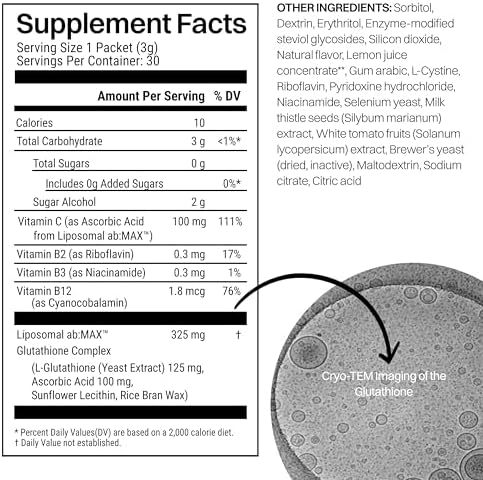 Haroutine liposomal glutathione powder texture and lemon flavor