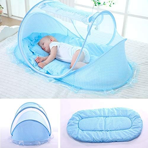 Keenso newborn travel crib folded down compactly for space saving storage