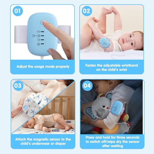 Packaging of the authentic USA imported Tobiwibby bedwetting alarm for boys and girls.