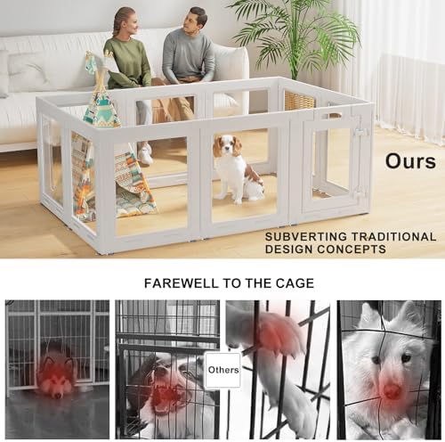Compatible with Homelio (Clear Acrylic Dog Playpen with Door): Diagonal & Top & Bottom Connections, for a Total of 6,for DIY, Expansion & Multi-Type Fence Assembly, Etc. - Image 6