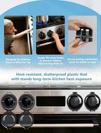 Stove knob safety covers for pet and toddler protection